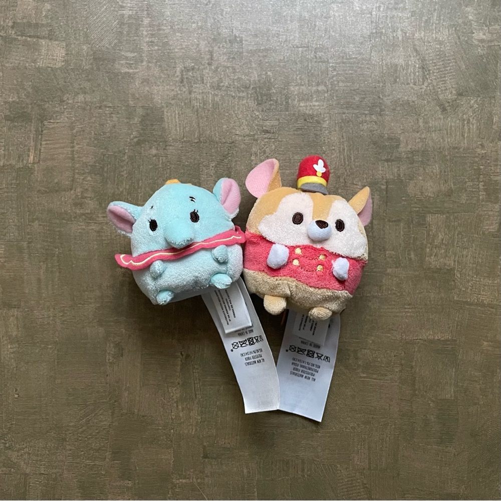 Disney Store Japan Ufufy Dumbo and Timothy Mouse Mini Plush Set